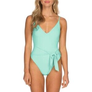 Isabella Rose Double Take Sash  Wrap One-Piece Swimsuit sz M Biscayne